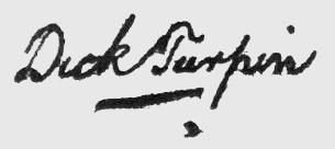 Dick Turpin signature
